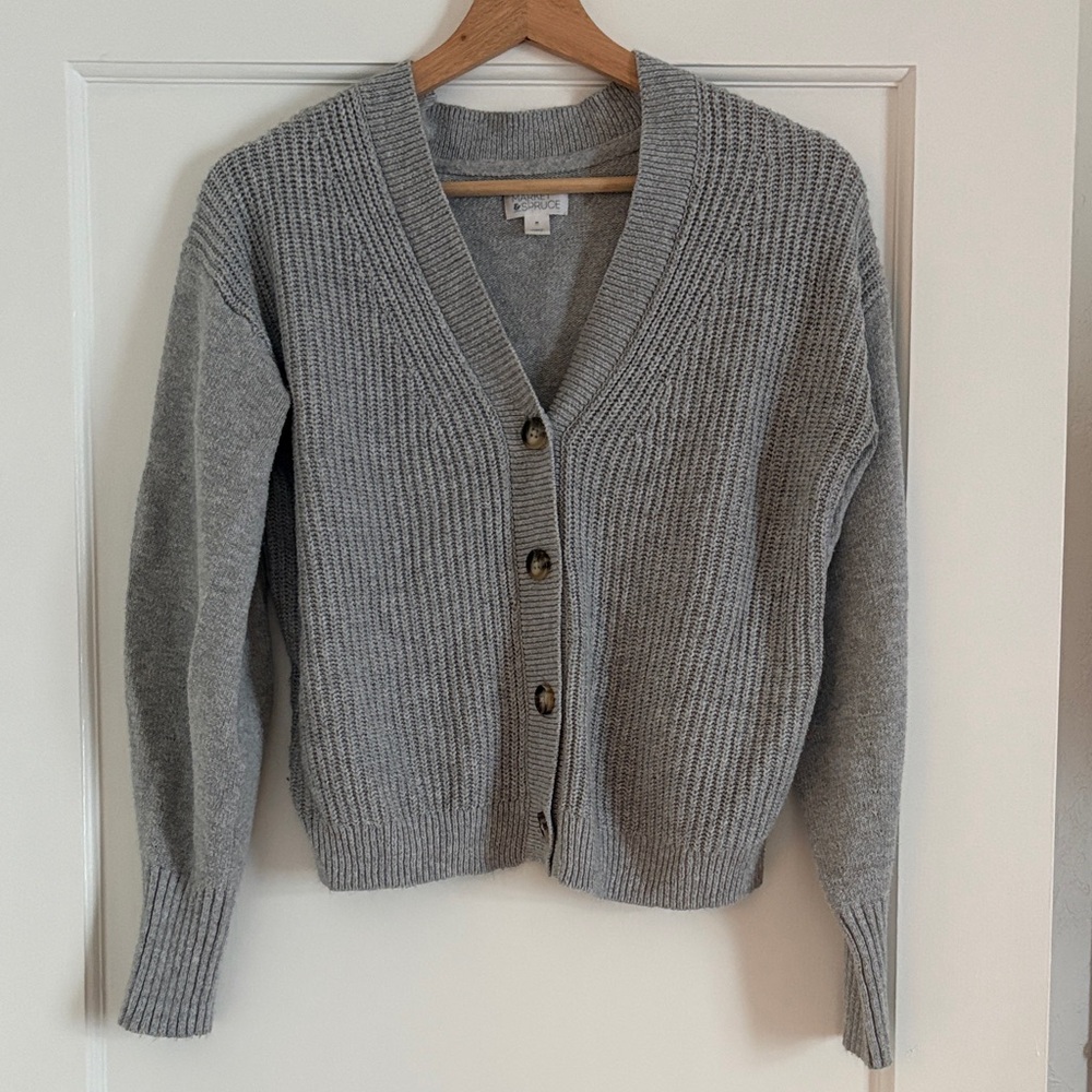 Market & Spruce | Light Gray Knit Sweater